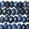 Dumortierite 8mm Faceted Rondelle 8"