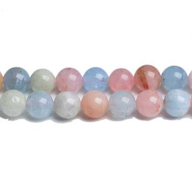 8mm Morganite Round Beads 16"