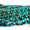 8mm Mixed Bronzite and Turquoise Round Beads