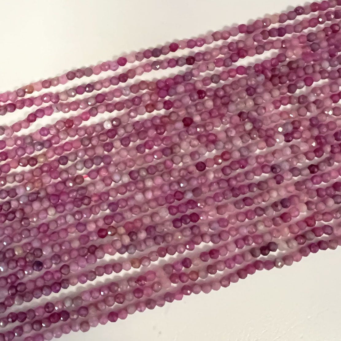 Ruby Sapphire Faceted 3mm 15-16"