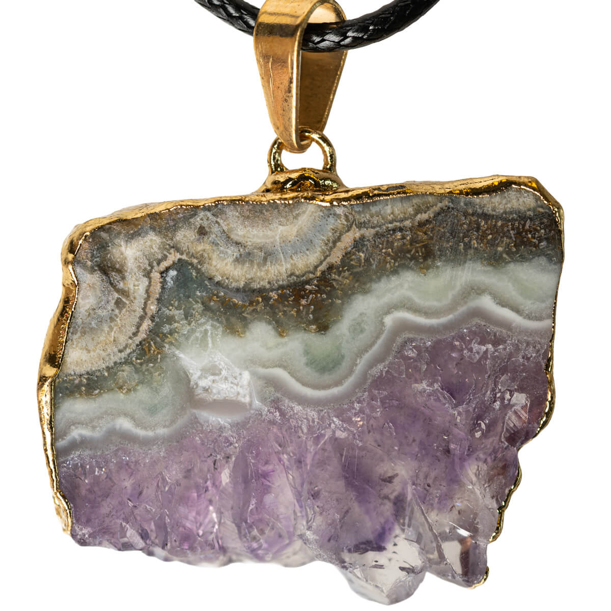 Amethyst Slice Pendant