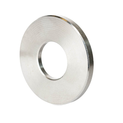 Trim saw arbor flange back
