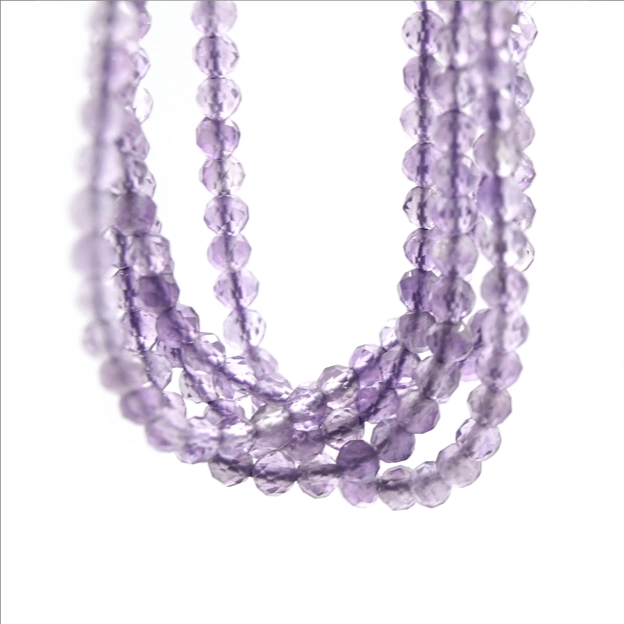 Amethyst Faceted 2mm Round - 15-16"