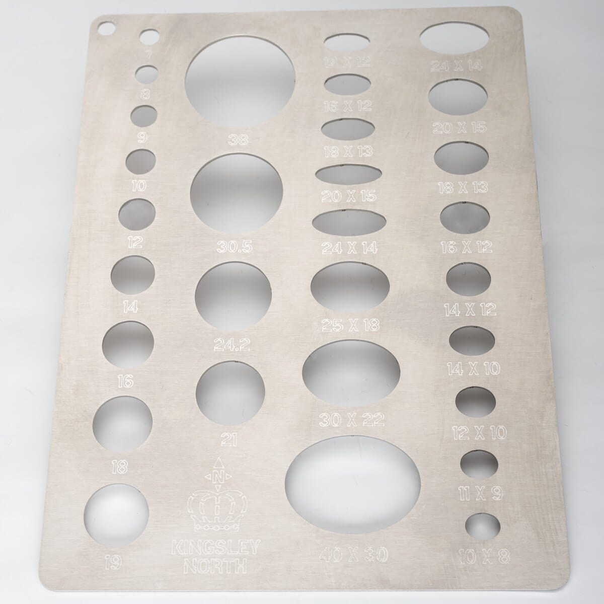 Circles & Ovals Template - Stainless Steel