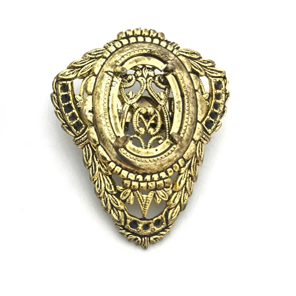 Bola Slide - 18x13mm Antique Gold & Silver