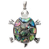 Turtle Abalone Pendant 35x40mm, W/ Bail, No chain