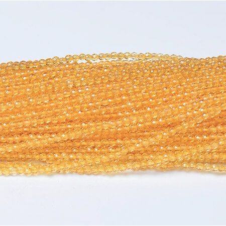 Citrine Faceted 2mm Round - 15-16"