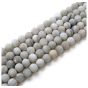 8mm White Crazy Lace Agate Matte Round Beads