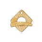 Hammertone Square Clasp - Gold Plate
