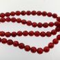 16" BAMBOO RED CORAL FACETED 6MM