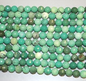 10mm Chrysoprase Round Faceted Beads