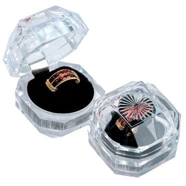 Crystal Clear Ring Box - Dozen