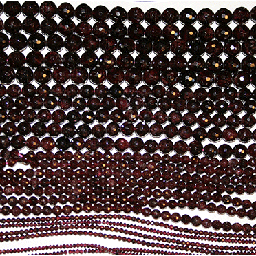 Garnet Faceted Rounds