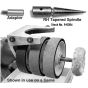 ADAPTOR for USING TAPERED SPINDLE ON GEM-MAKERS