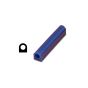 Matt Wax, File-A-Wax Ring Tube, Flat Side With Hole, Blue