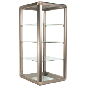 Glass Countertop Aluminum Display Case - 3 shelf