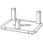 Three Leg Peg Stand - 1"x2-1/4"x2"