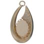 Cabochon Pendant - 18x13mm - Gold & Silver Color