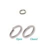 6x4mm Silver Brass Lock Jump Ring -Pkg 20