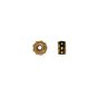 4mm Rococo Round Spacers - Antiqued Gold Plate