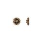 8mm Beaded Bead Aligner - Antiqued Gold Plate