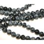 Snowflake Obsidian Beads