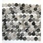 BLACK TOURMALATED QUARTZ ROUND BEADS 10MM