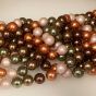 10mm A Grade South Sea Shell Pearl Rounds, Multicolor 16"