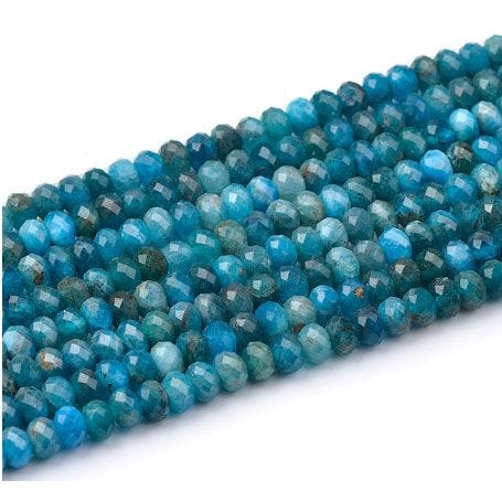 Apatite Faceted Rondelle 3.5x4.5mm 15-16"