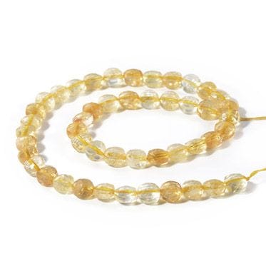 Natural Citrine Faceted 6mm Coins
