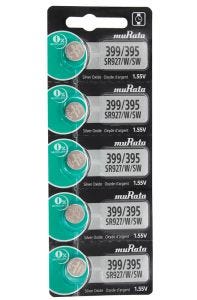 399 / 395 MuRata Silver Oxide Watch Battery - PKG of 5