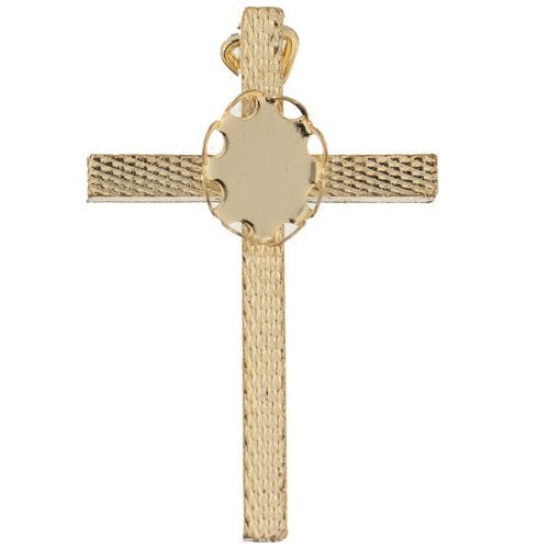 Bezel Lace Edge Cross - 10x8mm