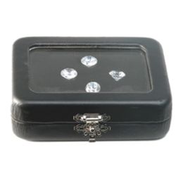 Glass-Top Gem Box with Clasp