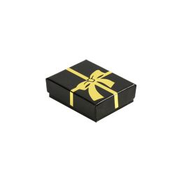 Gold Bow Gift Box with Cotton