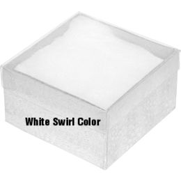 View-Top Cotton-filled Boxes - White Swirl