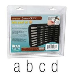 6mm LETTER SET LOWERCASE PUNCH 27pc w/CASE