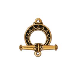 Tapered Bali Clasp - Antiqued Gold Plate