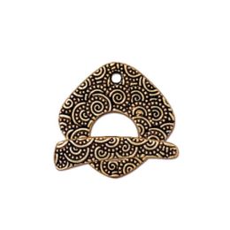 Large Spiral Clasp - Antiqued Gold Plate