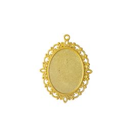 Antique Style Cabochon Pendant Blanks - Double Sided
