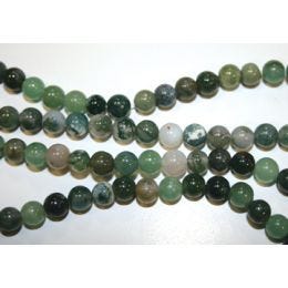Green Moss Agate Beads
