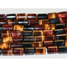 8x12mm Multi TIGER-EYE Faceted Tubes