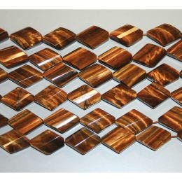 20x30mm Faceted Tiger Eye Beads