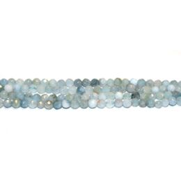4mm Aquamarine Faceted Beads