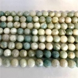 10mm Aquamarine Faceted Beads