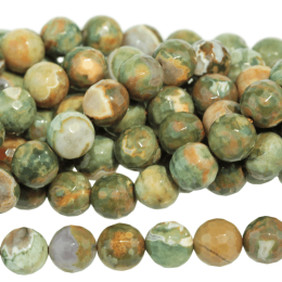 Rhyolite 6mm Faceted Round 8"