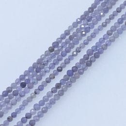 Tanzanite Faceted 2mm Round - 15-16 Inch