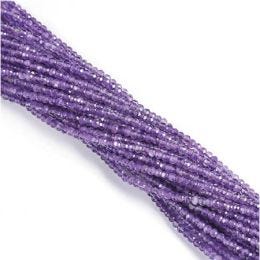 Amethyst Faceted 2mm Round - 15-16"