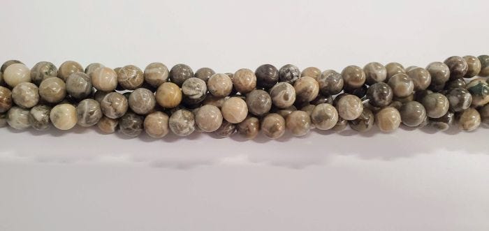 16" Fossil Coral 8mm Rounds
