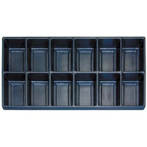 Small trays with 12 compartments without lids are now available