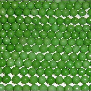 APPLE GREEN JADE FACETED BEADS